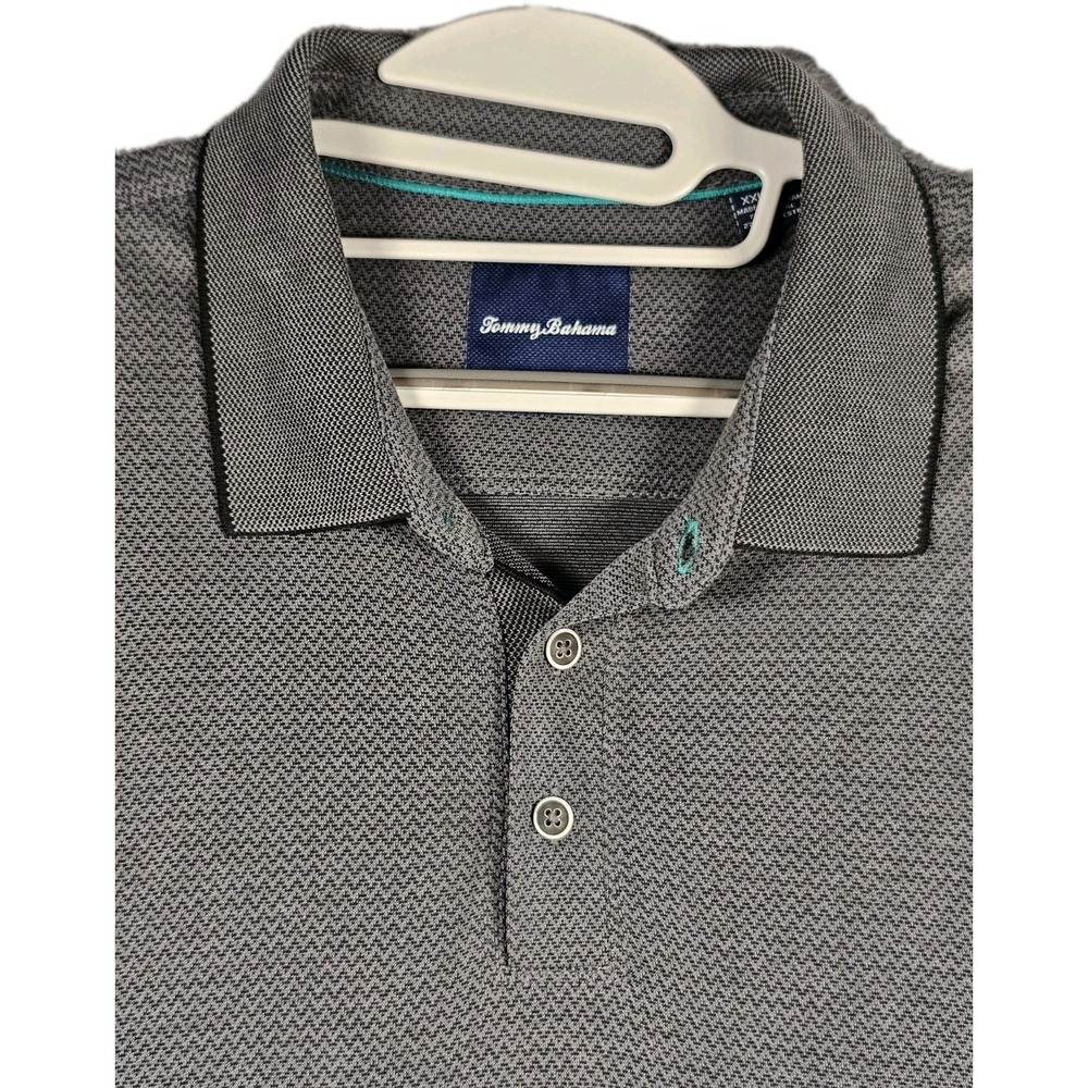 Tommy Bahama Mens XXL Gray Modal Blend Polo Shirt Soft Stretch Performance